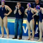 May 4, 2011; London, UNITED KINGDOM; USA coach Adam Krikorian (second from left) during a water polo match against Australia in preparation for the 2012 London Olympic Games at the Water Polo Arena. Mandatory Credit: Leo Mason-US PRESSWIRE